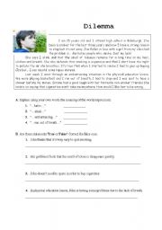 English Worksheet: Smoking 