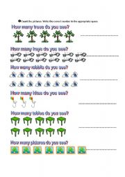 English Worksheet: Count the pictures