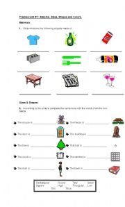 Materials Shapes Colors