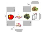 English worksheet: food dice