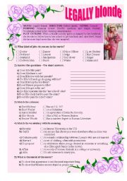 English Worksheet: Legally Blonde (2001) - Movie Activity