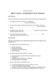 English Worksheet: advanced reading test