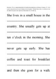 English worksheet: Katyas day