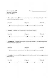 Speaking evaluation form