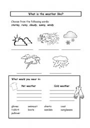 English Worksheet: weather