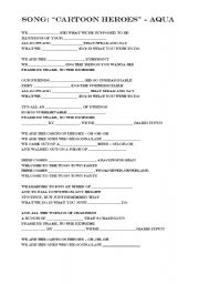 English Worksheet: Cartoon Heroes