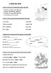 English Worksheet: teaching of a song 