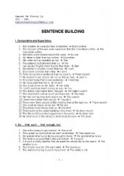 English worksheet: Sentence Building