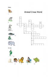 Animal Crossword