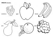 English worksheet: fruit