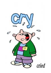 English worksheet: CRY