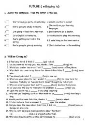 English Worksheet: Future Tense