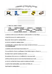 English Worksheet: MATERIALS & EVERYDAY THINGS