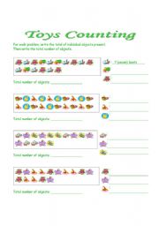 English Worksheet: toys counting