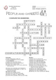 English Worksheet: people and careers