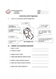 English Worksheet: meeting new people