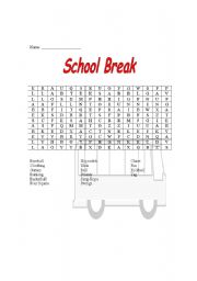 English worksheet: Word search