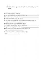 English Worksheet: reported speech 