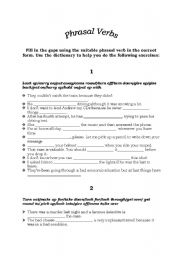 English Worksheet: PHRASAL VERBS