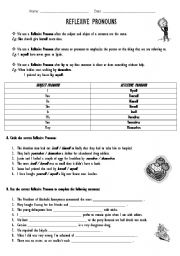 English Worksheet: REFLEXIVE PRONOUNS