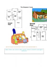 English Worksheet: THE SIMPSONS HOUSE