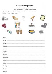English Worksheet: some and any /countables and uncountables