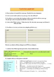 English Worksheet: used to