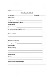 English Worksheet: Immigration Organizer