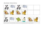 English worksheet: Motor skills pattern pictures