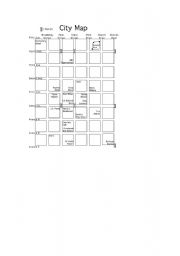 English Worksheet: City map