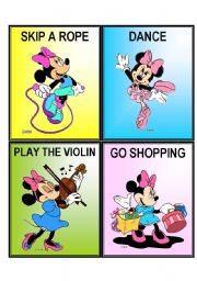 MINNIE ACTION CARDS