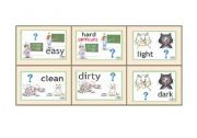 English Worksheet: Flashcards - Opposites (1 of  5)