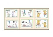 English Worksheet: Flashcards - Opposites (3 of  5)