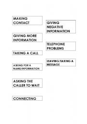 English Worksheet: Business English Telephone Vocabulary