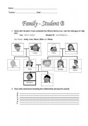 English Worksheet: Family - Interaction - Part 2 out of 2
