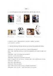 English Worksheet: Jobs
