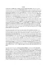 English Worksheet: Family