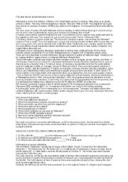 English Worksheet: Halloween customs
