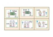 English Worksheet: Flashcards - Opposites (4&5 of  5)