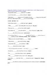 English Worksheet: first worksheet