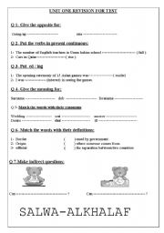English Worksheet: test