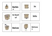 English worksheet: preposition dominoes or pairs