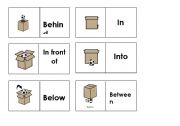 English Worksheet: preposition dominoes or pairs