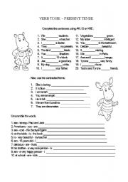 English Worksheet: To Be - Backyardigans