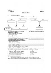 English worksheet: English test paper