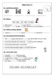 English worksheet: test