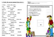 English Worksheet: structure