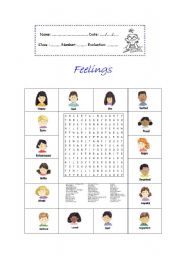 English Worksheet: Feelings 