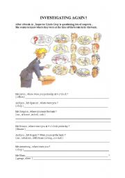 English Worksheet: INCESTIGATING AGAIN !