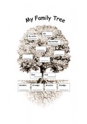 English Worksheet: Family tree